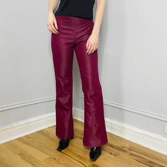 Vintage Pants - Y2k mauve  low rise flare pants‎